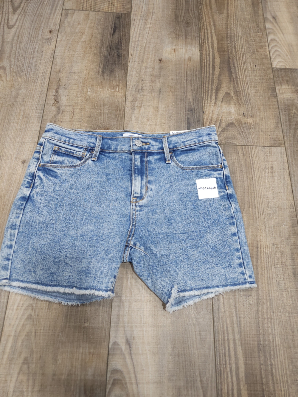 NWT Girls 16 Old Navy Mid Length Stretch Denim Shorts Adjustable Waist